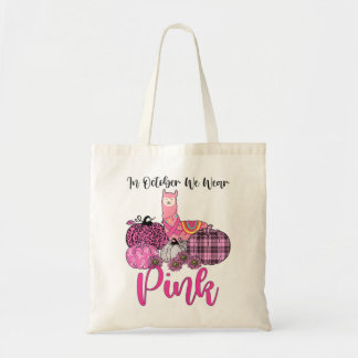 In oktober Draag we roze baard Tote Bag
