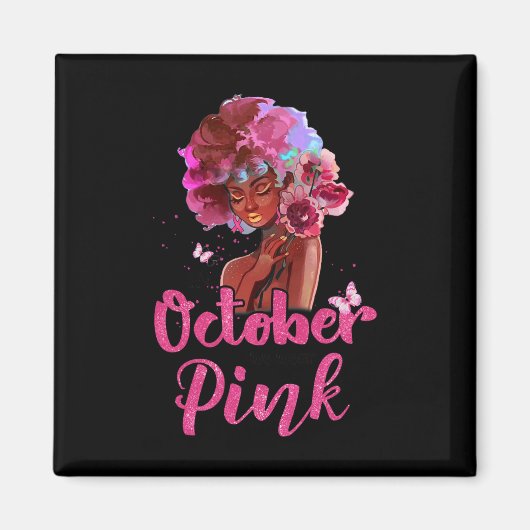 In oktober Draag we roze bal Magneet (Voorkant)