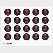 In oktober Draag we roze bal Ronde Sticker (Vel)