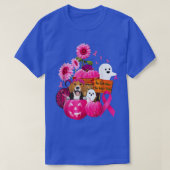 In oktober Draag we roze beagle borstkanker Hallo T-shirt (Design voorkant)