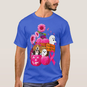 In oktober Draag we roze beagle borstkanker Hallo T-shirt