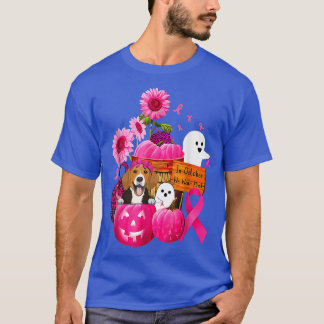In oktober Draag we roze beagle borstkanker Hallo T-shirt