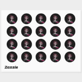 In oktober Draag we roze boomborstkanker Ronde Sticker (Vel)