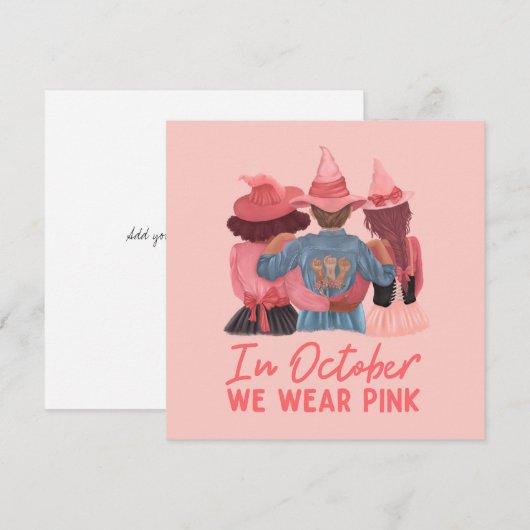 In oktober Draag we roze borstkanker (Voorkant / Achterkant)