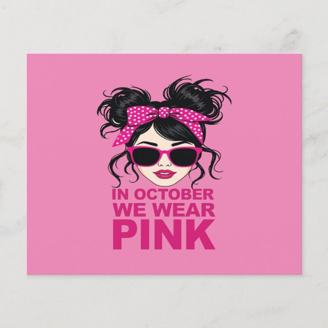 In oktober Draag we roze borstkanker (Voorkant)