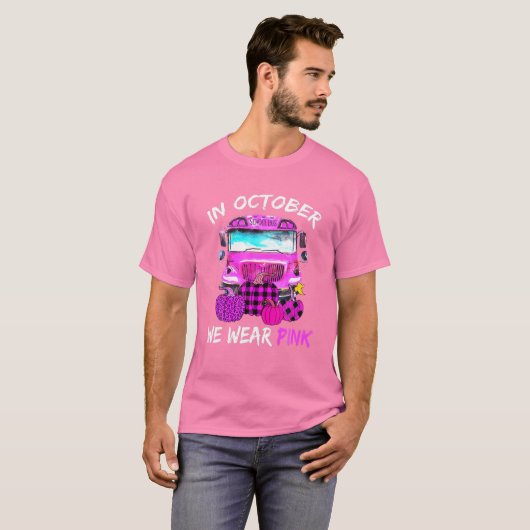 In oktober Draag we roze borstkanker A T-shirt (Voorkant volledig)