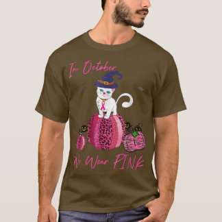 In oktober Draag we roze borstkanker Awa T-shirt