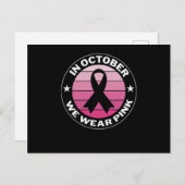 In oktober Draag we roze borstkanker Briefkaart (Voorkant / Achterkant)