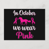 In oktober Draag we roze borstkanker Briefkaart (Voorkant)