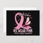 In oktober Draag we roze borstkanker Briefkaart (Voorkant / Achterkant)