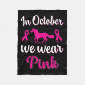 In oktober Draag we roze borstkanker Fleece Deken (Voorkant)