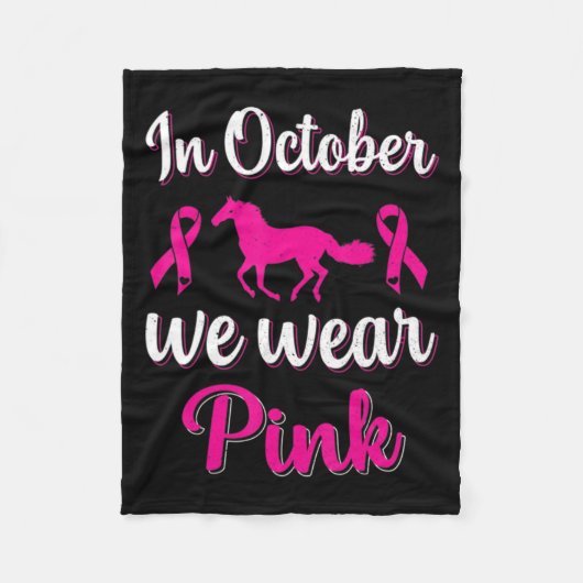 In oktober Draag we roze borstkanker Fleece Deken (Voorkant)