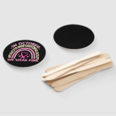 In oktober Draag we roze borstkanker Handwaaier (Niet-gemonteerd)