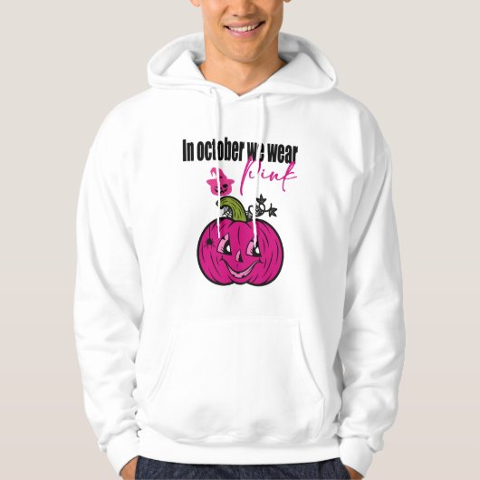 In oktober Draag we roze borstkanker Hoodie (Voorkant)