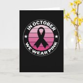In oktober Draag we roze borstkanker Kaart (Gele Bloem)