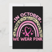 In oktober Draag we roze borstkanker Kaart (Voorkant)