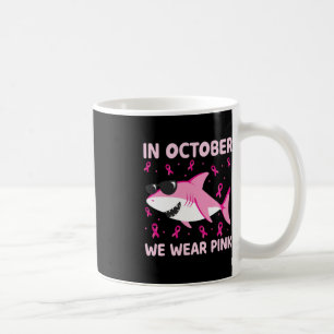 In oktober Draag we roze borstkanker Kinder B Koffiemok