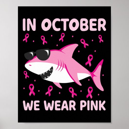 In oktober Draag we roze borstkanker Kinder B Poster (Voorkant)