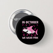 In oktober Draag we roze borstkanker Kinder B Ronde Button 5,7 Cm (Voorkant /achterkant)