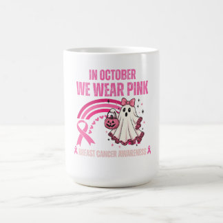 In oktober Draag we roze borstkanker Koffiemok