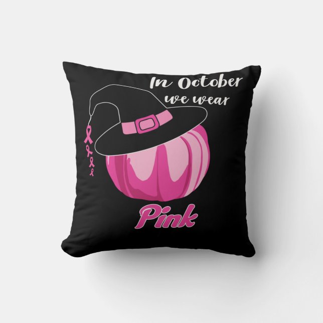 In oktober Draag we roze borstkanker Kussen (Voorkant)
