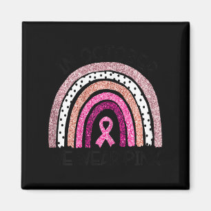 In oktober Draag we roze borstkanker Magneet