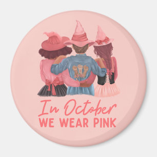 In oktober Draag we roze borstkanker Magneet