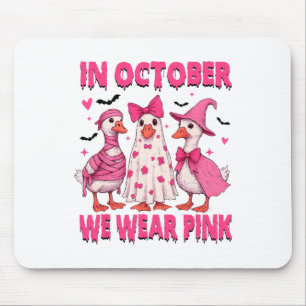 In oktober Draag we roze borstkanker Muismat
