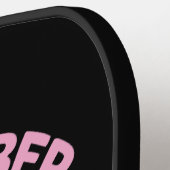 In oktober Draag we roze borstkanker Pickleball Paddle (Links Detail)