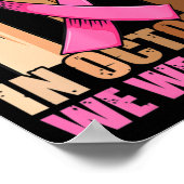 In oktober Draag we roze borstkanker. Poster (Hoek)
