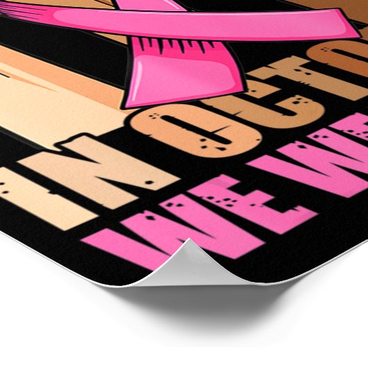 In oktober Draag we roze borstkanker. Poster (Hoek)