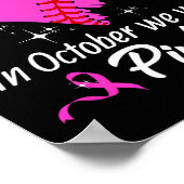In oktober Draag we roze borstkanker Poster (Hoek)