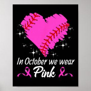 In oktober Draag we roze borstkanker Poster
