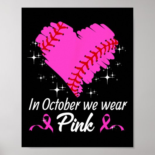 In oktober Draag we roze borstkanker Poster (Voorkant)