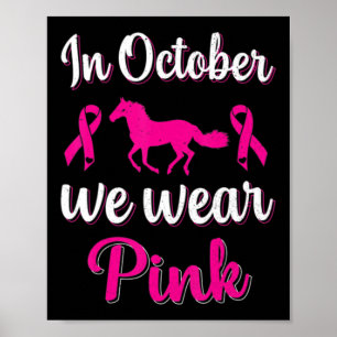 In oktober Draag we roze borstkanker Poster