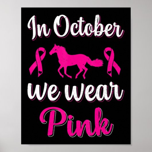 In oktober Draag we roze borstkanker Poster (Voorkant)