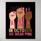 In oktober draag we roze borstkanker poster (Voorkant)