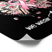 In oktober Draag we roze borstkanker Poster (Hoek)