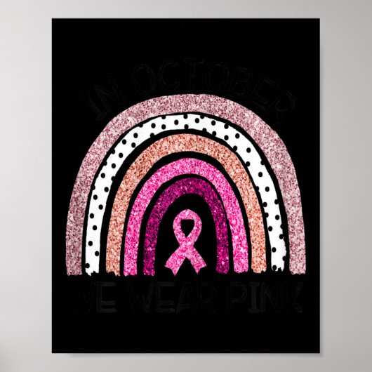 In oktober Draag we roze borstkanker Poster (Voorkant)