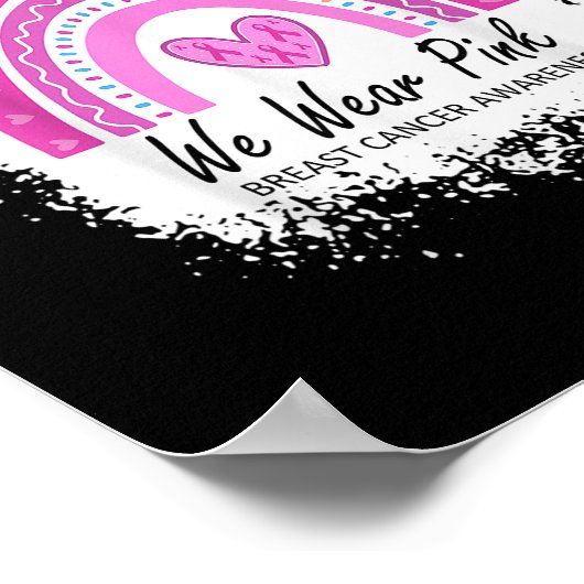 In oktober Draag we roze borstkanker Poster (Hoek)