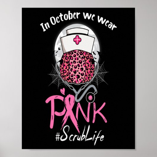 In oktober Draag we roze borstkanker Poster (Voorkant)