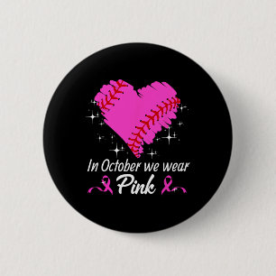In oktober Draag we roze borstkanker Ronde Button 5,7 Cm
