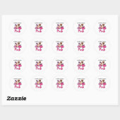 In oktober Draag we roze borstkanker Ronde Sticker (Vel)