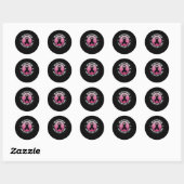 In oktober Draag we roze borstkanker Ronde Sticker (Vel)
