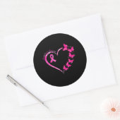 In oktober Draag we roze borstkanker Ronde Sticker (Envelop)