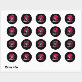 In oktober Draag we roze borstkanker Ronde Sticker (Vel)
