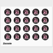 In oktober Draag we roze borstkanker Ronde Sticker (Vel)
