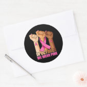 In oktober draag we roze borstkanker ronde sticker (Envelop)