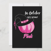 In oktober Draag we roze borstkanker Save The Date (Voorkant)