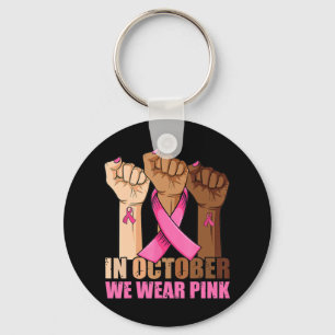 In oktober Draag we roze borstkanker. Sleutelhanger